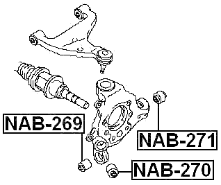 NAB-269 - REAR KNUCKLE BUSHING