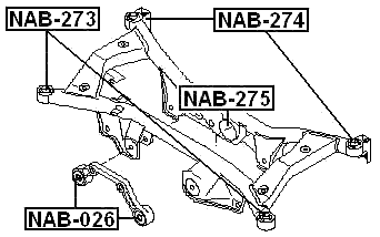 NAB-275 - REAR DIFFERENTIAL BUSHING