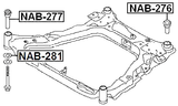 NAB-277 - SUBFRAME FRONT BUSHING