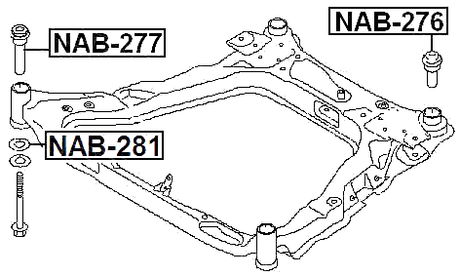 NAB-277 - SUBFRAME FRONT BUSHING