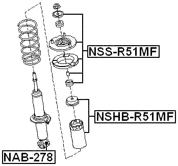 NAB-278 - FRONT SHOCK ABSORBER BUSHING