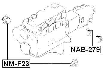 NAB-279 - REAR ENGINE MOUNT BUSHING