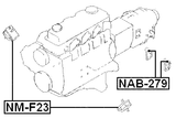 NAB-279 - REAR ENGINE MOUNT BUSHING