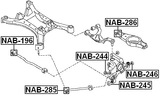 NAB-286 - BUSHING, REAR TRANSVERSE ARM