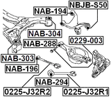 NAB-294 - REAR TRAILING ROD BUSHING