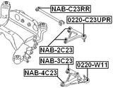 NAB-2C23 - BUSHING, REAR UPPER CONTROL ARM