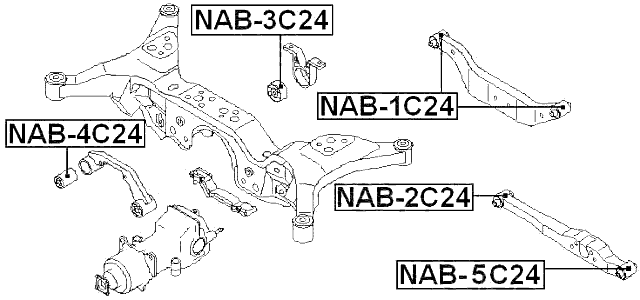 NAB-2C24 - REAR ROD BUSHING