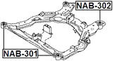 NAB-302 - SUBFRAME REAR BUSHING