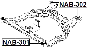 NAB-302 - SUBFRAME REAR BUSHING