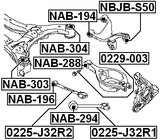 NAB-304 - REAR CROSSMEMBER BUSHING
