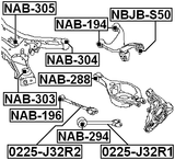 NAB-305 - REAR CROSSMEMBER BUSHING