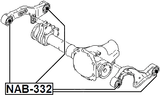 NAB-332 - DIFFERENTIAL MOUNT BUSHING