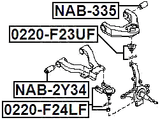NAB-335 - FRONT ARM BUSHING