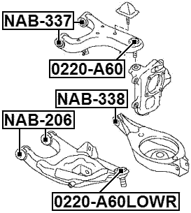 NAB-337 - BUSHING, REAR UPPER CONTROL ARM