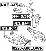 NAB-338 - BUSHING, REAR LOWER CONTROL ARM