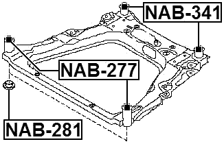 NAB-341 - SUBFRAME REAR BUSHING