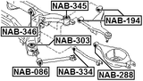 NAB-345 - REAR CROSSMEMBER BUSHING (HYDRO)
