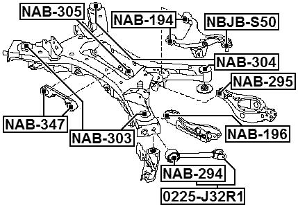 NAB-347 - REAR DIFFERENTIAL BUSHING