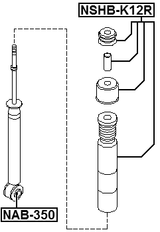 NAB-350 - BUSHING, REAR SHOCK ABSORBER