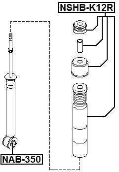 NAB-350 - BUSHING, REAR SHOCK ABSORBER