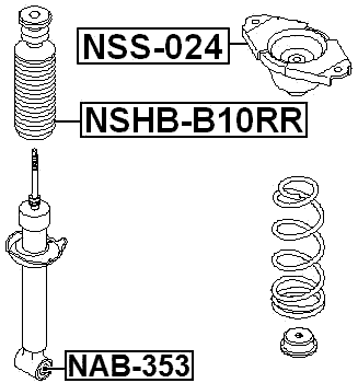 NAB-353 - BUSHING, REAR SHOCK ABSORBER