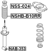 NAB-353 - BUSHING, REAR SHOCK ABSORBER