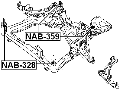 NAB-359 - SUBFRAME REAR BUSHING