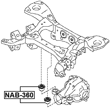 NAB-360 - REAR CROSSMEMBER BUSHING