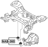 NAB-360 - REAR CROSSMEMBER BUSHING