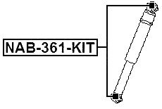 NAB-361-KIT - BUSHING KIT, REAR SHOCK ABSORBER