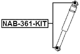 NAB-361-KIT - BUSHING KIT, REAR SHOCK ABSORBER