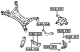 NAB-364 - BUSHING, REAR TRANSVERSE ARM
