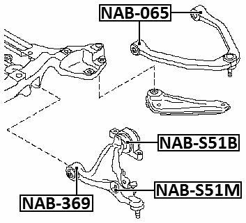 NAB-369 - BUSHING, FRONT LOWER CONTROL ARM