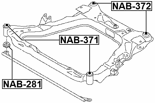 NAB-372 - SUBFRAME REAR BUSHING