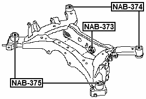 NAB-374 - REAR CROSSMEMBER BUSHING