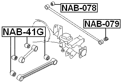 NAB-41G - REAR TRAILING ROD BUSHING