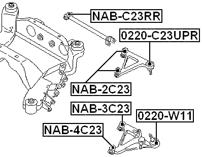 NAB-4C23 - BUSHING, REAR LOWER CONTROL ARM