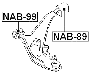 NAB-89 - REAR BUSHING, FRONT CONTROL ARM