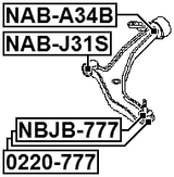 NAB-A34B - REAR BUSHING, FRONT CONTROL ARM (HYDRO)