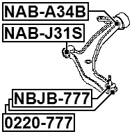 NAB-A34B - REAR BUSHING, FRONT CONTROL ARM (HYDRO)