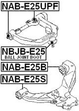 NAB-E25B - REAR BUSHING, FRONT LOWER CONTROL ARM