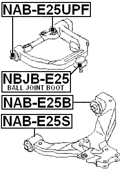 NAB-E25UPF - BUSHING, FRONT UPPER CONTROL ARM