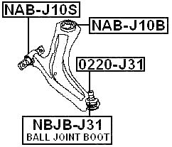 NAB-J10S - FRONT BUSHING, FRONT CONTROL ARM