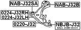 NAB-J32SA - FRONT BUSHING, FRONT CONTROL ARM