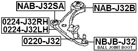 NAB-J32SA - FRONT BUSHING, FRONT CONTROL ARM