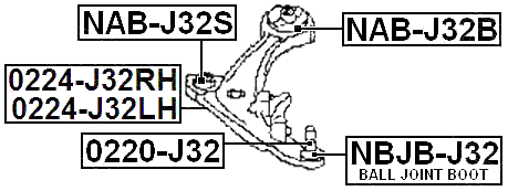 NAB-J32S - FRONT BUSHING, FRONT CONTROL ARM