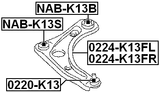 NAB-K13S - FRONT BUSHING, FRONT CONTROL ARM
