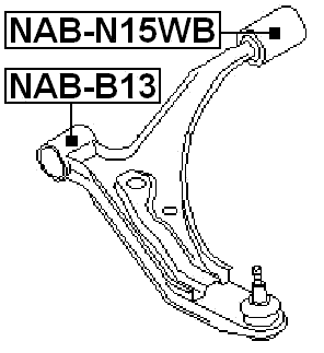NAB-N15WB - REAR BUSHING, FRONT CONTROL ARM