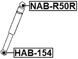 NAB-R50R - BUSHING, REAR SHOCK ABSORBER