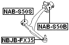 NAB-S50S - FRONT BUSHING, FRONT CONTROL ARM